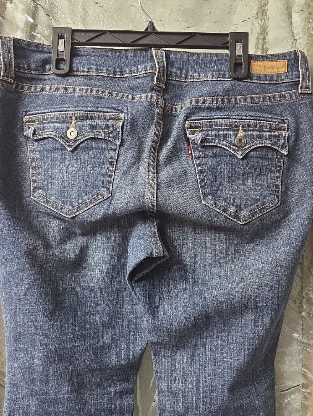 Vintage Y2K Levi’s 542 Lowrise Flare Jeans 💙 in Dark Wash       SZ 18M - Picture 4 of 7